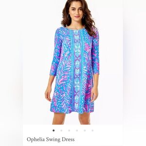 Lilly Pulitzer Ophelia Dress Pundy Blue La Zebra Pink